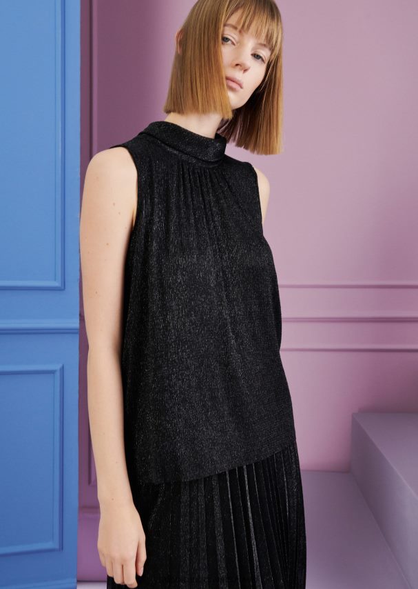 Talbot Runhof odzież czarny kobiety górna aureola 3 0RPB2J298