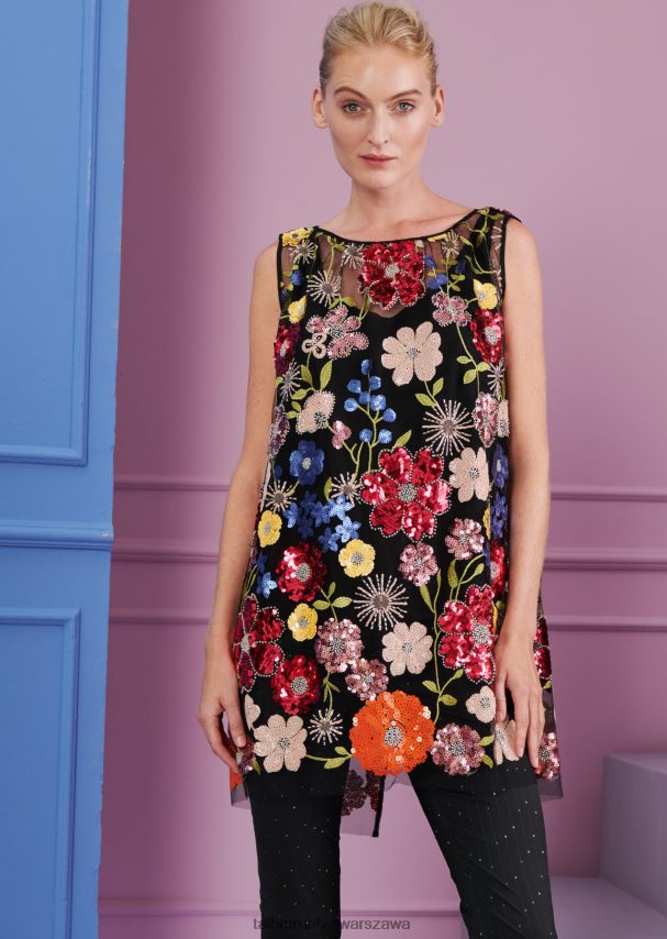 Talbot Runhof odzież czarny kobiety górny galon 1 0RPB2J280