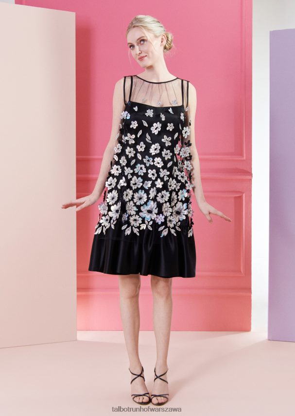 Talbot Runhof odzież czarny kobiety górny galon 1 0RPB2J315