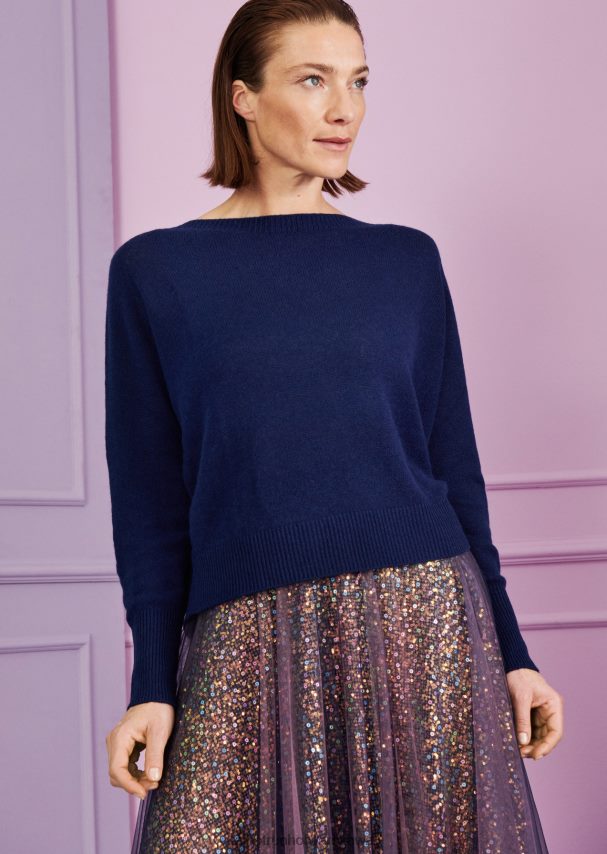 Talbot Runhof odzież królewski granat kobiety sweter baptiste1 0RPB2J302