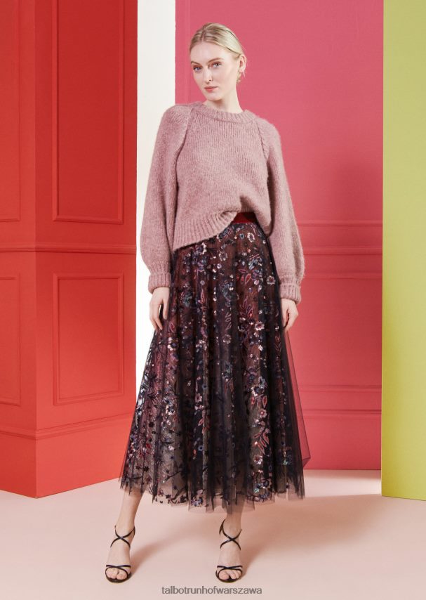 Talbot Runhof odzież marmurkowy róż kobiety sweter odasweater1 0RPB2J316