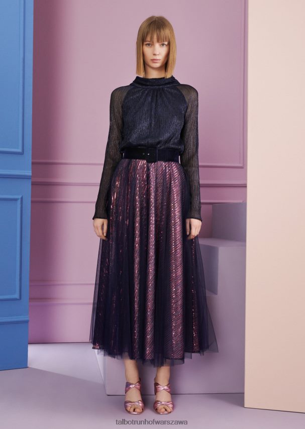 Talbot Runhof odzież marynarski błękit kobiety górna aureola 1 0RPB2J296