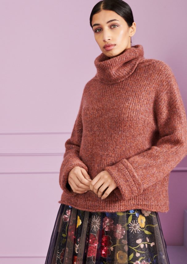 Talbot Runhof odzież różowe złoto kobiety sweter marlasweater1 0RPB2J279