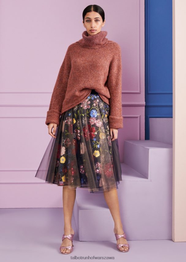 Talbot Runhof odzież różowe złoto kobiety sweter marlasweater1 0RPB2J279