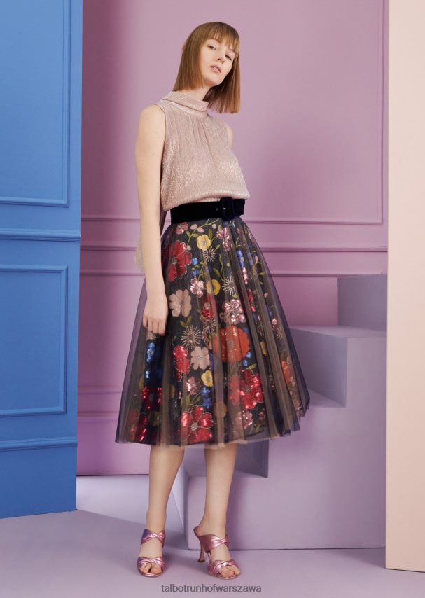 Talbot Runhof odzież rumieniec róż kobiety górna aureola 3 0RPB2J281