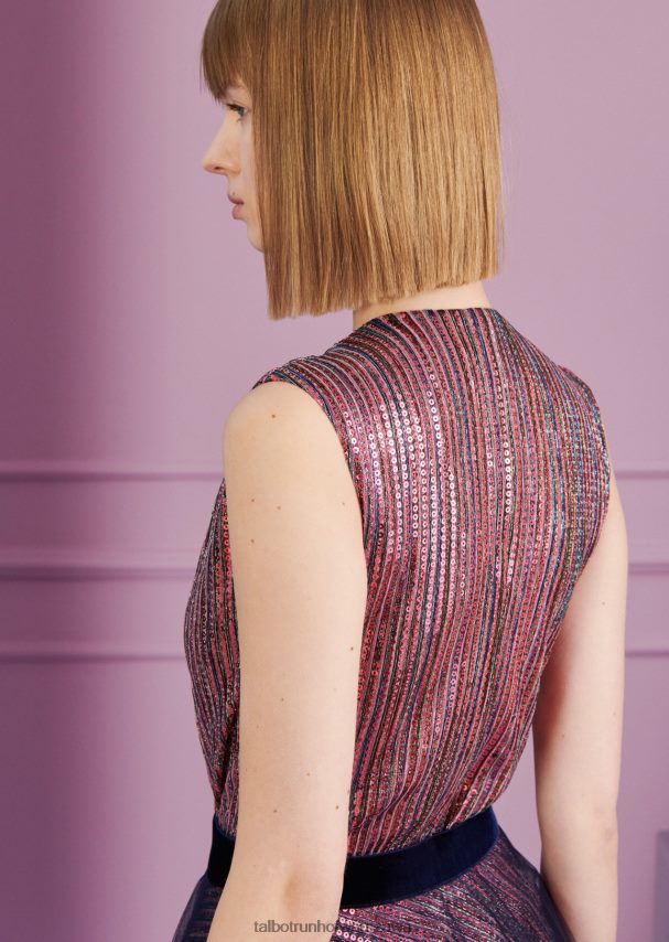 Talbot Runhof odzież truskawkowa czerwień kobiety zatoka ciała 15 0RPB2J295