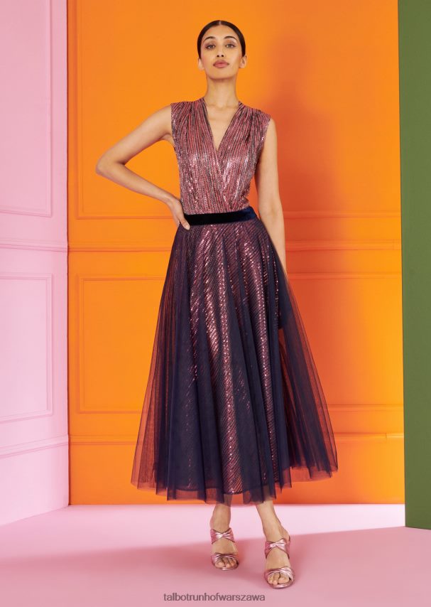 Talbot Runhof odzież truskawkowa czerwień kobiety zatoka ciała 15 0RPB2J295