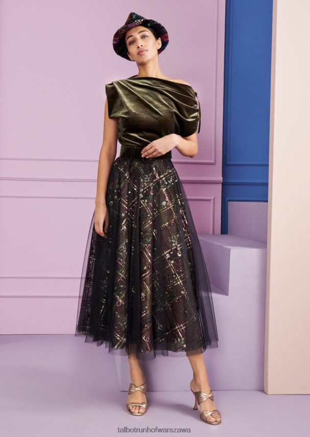 Talbot Runhof odzież zielone awokado kobiety górna łaźnia turecka 1 0RPB2J276