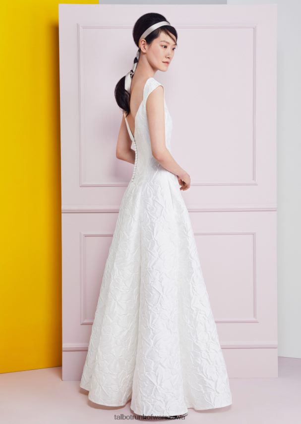 Talbot Runhof odzież biały kobiety suknia ślubna covana1 0RPB2J388