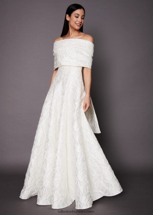 Talbot Runhof odzież biały kobiety ukradł Kanię2 0RPB2J390