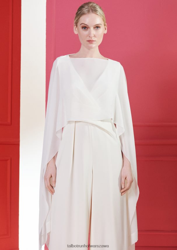 Talbot Runhof odzież kość słoniowa kobiety ponczo cia1 0RPB2J377