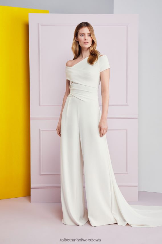 Talbot Runhof odzież kość słoniowa kobiety ryzyko kombinezonu7 0RPB2J378