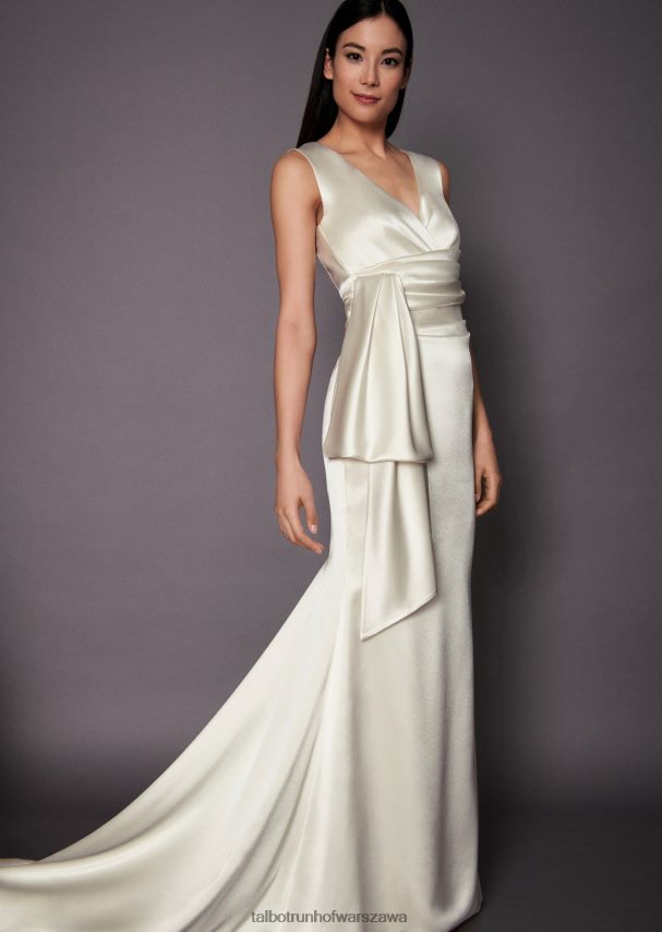 Talbot Runhof odzież kość słoniowa kobiety suknia ślubna bosworth6 0RPB2J387