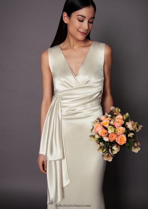 Talbot Runhof odzież kość słoniowa kobiety suknia ślubna bosworth6 0RPB2J387