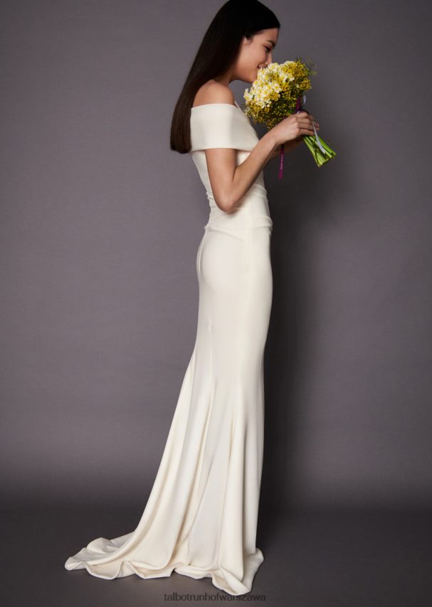 Talbot Runhof odzież kość słoniowa kobiety suknia ślubna bozza1 0RPB2J380