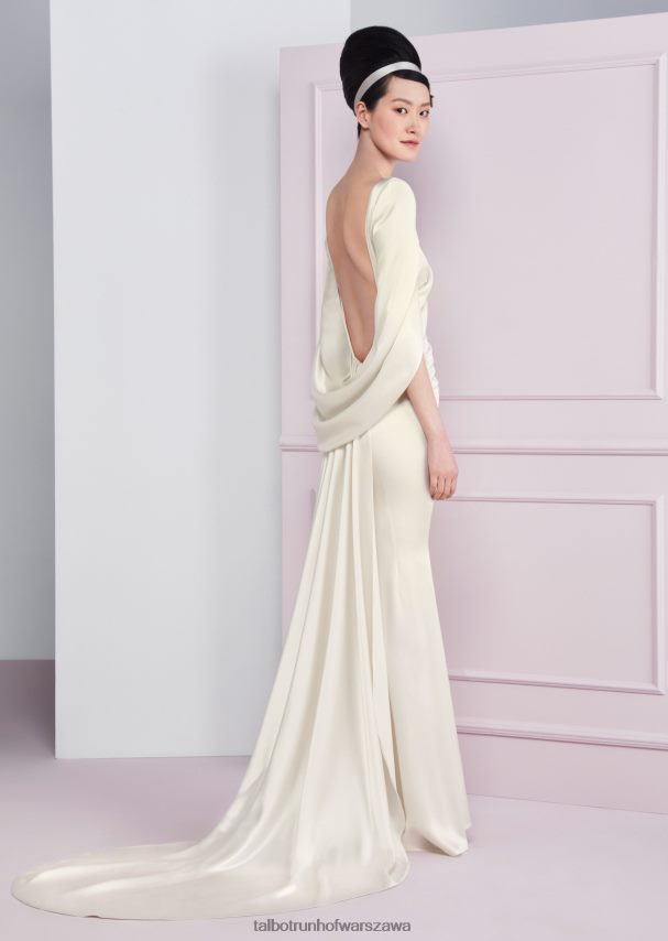 Talbot Runhof odzież kość słoniowa kobiety suknia ślubna colden1 0RPB2J383