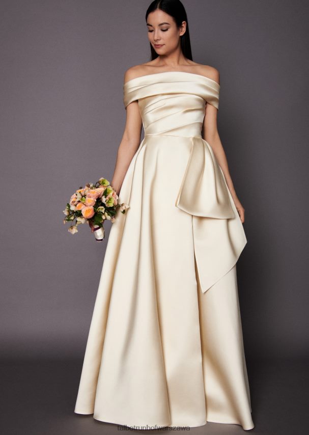 Talbot Runhof odzież kość słoniowa kobiety suknia ślubna cordero1 0RPB2J384