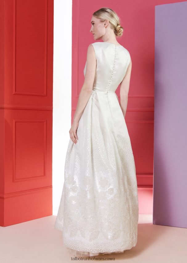 Talbot Runhof odzież kość słoniowa kobiety suknia ślubna godleik1 0RPB2J379