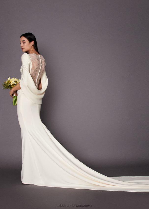 Talbot Runhof odzież kość słoniowa kobiety suknia ślubna konica32 0RPB2J386