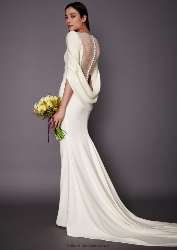 Talbot Runhof odzież kość słoniowa kobiety suknia ślubna konica32 0RPB2J386