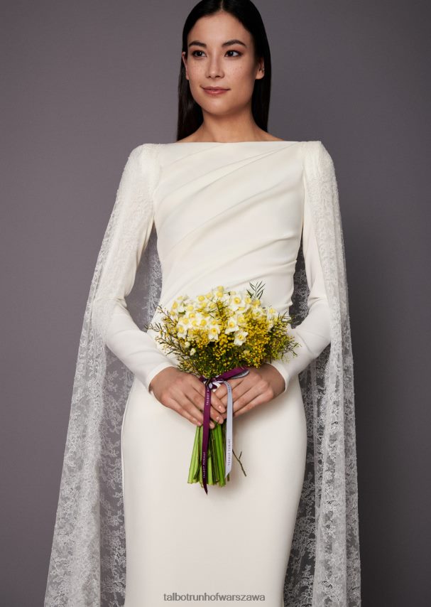 Talbot Runhof odzież kość słoniowa kobiety suknia ślubna pollinium18 0RPB2J385