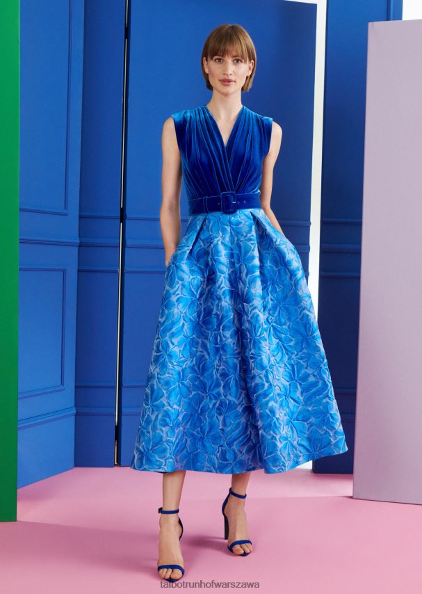 Talbot Runhof odzież Królewski niebieski kobiety spódnica midi celola4 0RPB2J348