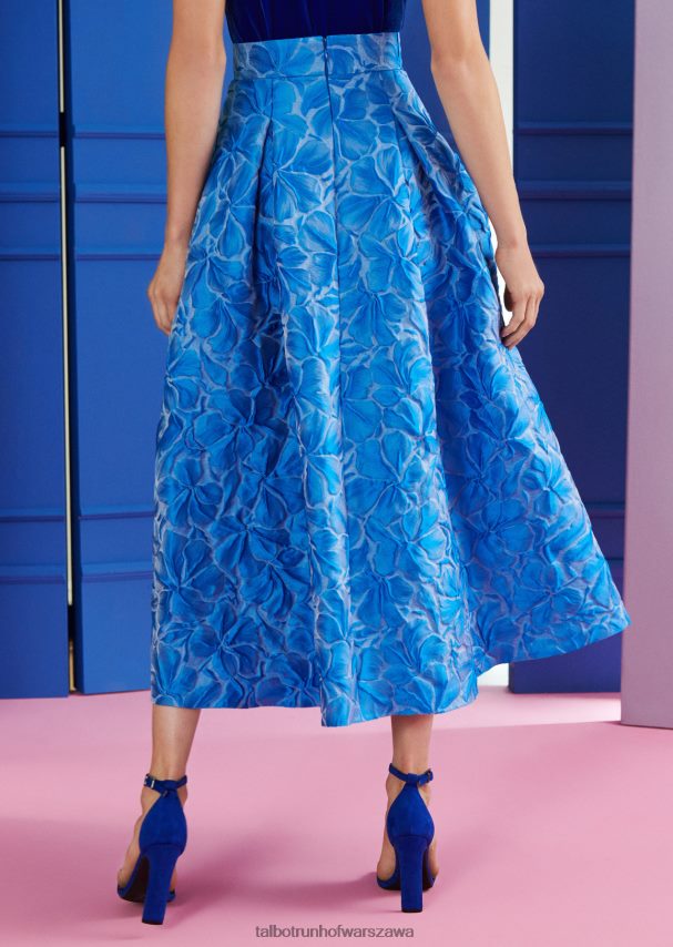 Talbot Runhof odzież Królewski niebieski kobiety spódnica midi celola4 0RPB2J348