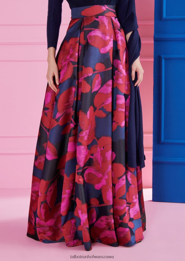 Talbot Runhof odzież królewski granat kobiety długa spódnica celola10 0RPB2J339