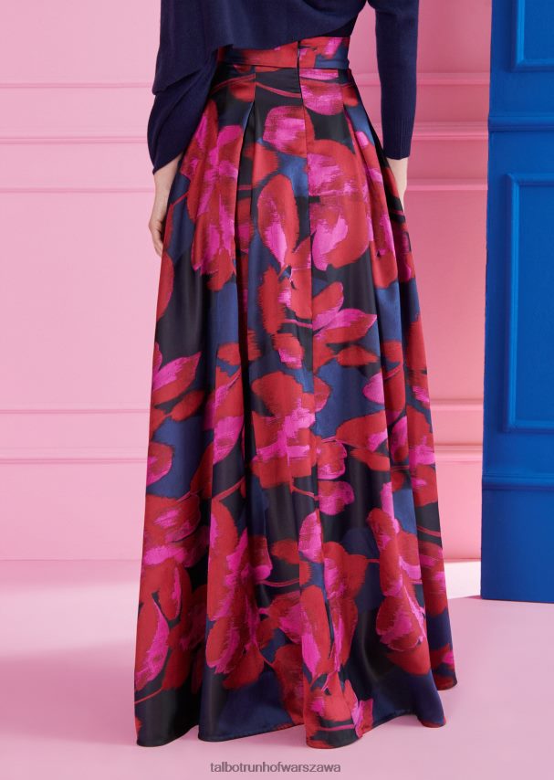 Talbot Runhof odzież królewski granat kobiety długa spódnica celola10 0RPB2J339