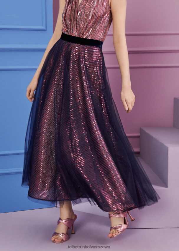 Talbot Runhof odzież truskawkowa czerwień kobiety spódnica midi hessa15 0RPB2J344