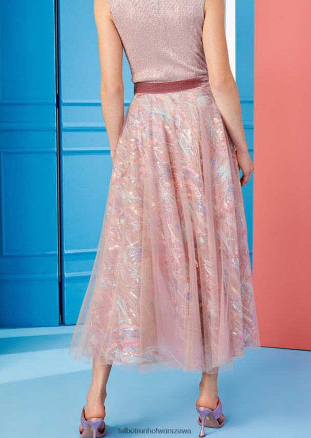 Talbot Runhof odzież zieleń piany morskiej kobiety spódnica midi hessa11 0RPB2J347