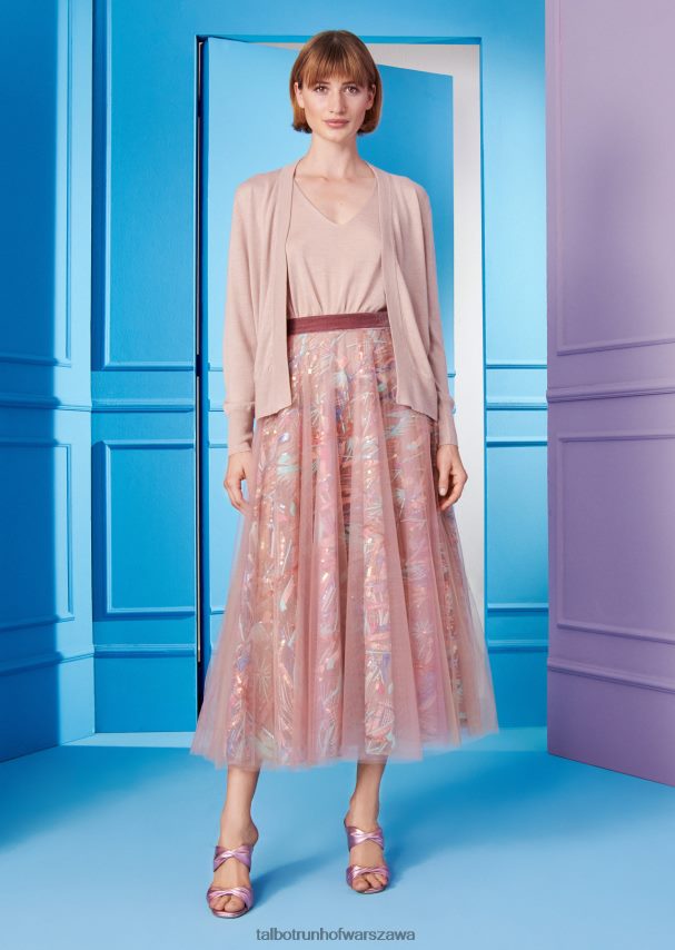 Talbot Runhof odzież zieleń piany morskiej kobiety spódnica midi hessa11 0RPB2J347