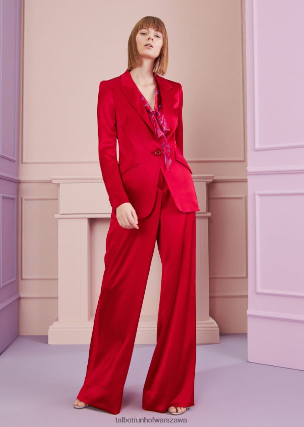 Talbot Runhof odzież Szkarłatna Czerwień kobiety spodnie kili2 0RPB2J325