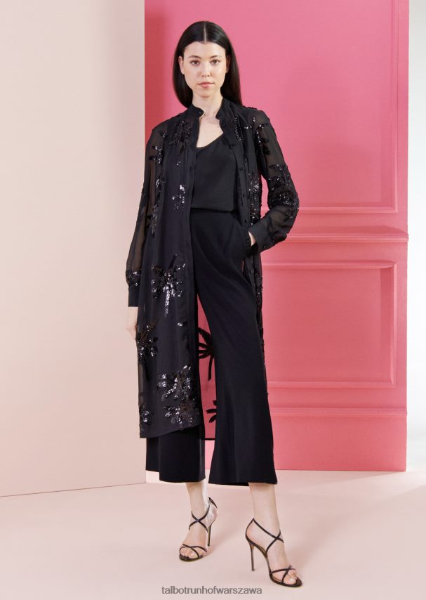 Talbot Runhof odzież czarny kobiety spodnie cirillo1 0RPB2J333