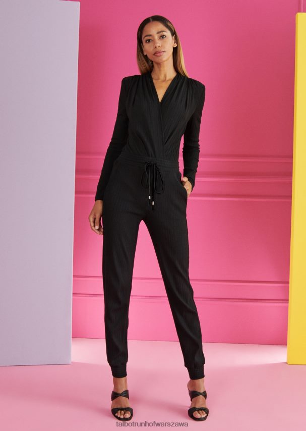 Talbot Runhof odzież czarny kobiety spodnie tini5 0RPB2J331