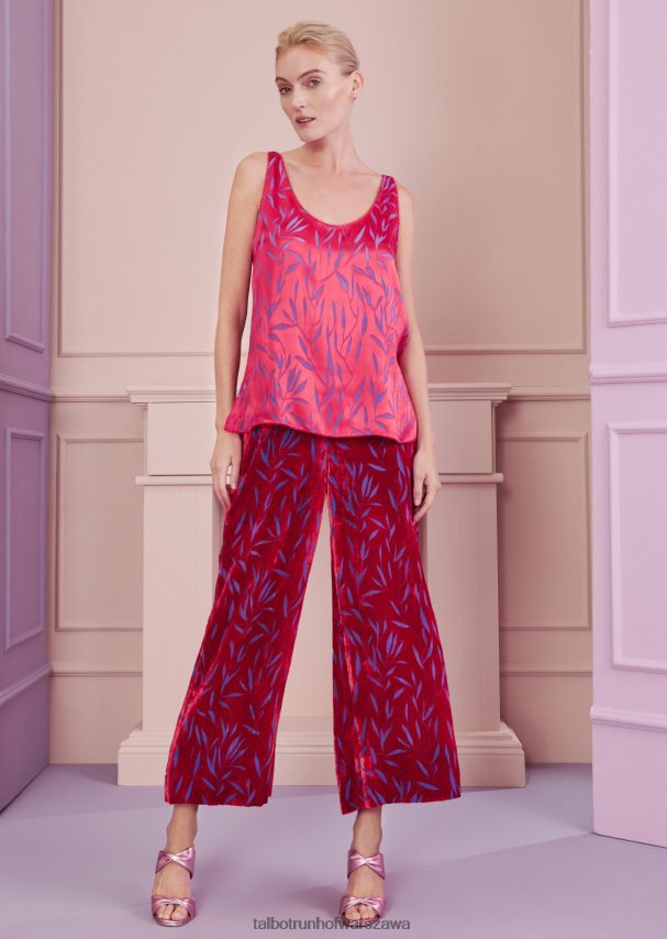 Talbot Runhof odzież czerwony ferrari kobiety spodnie kick2 0RPB2J324