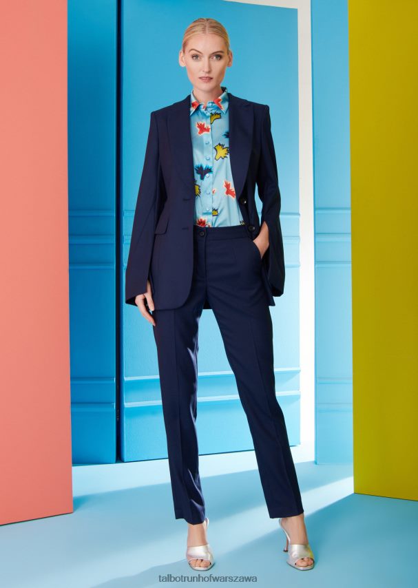 Talbot Runhof odzież niebieska północ kobiety spodnie hit13 0RPB2J329