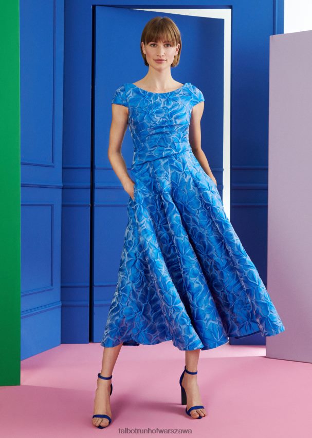 Talbot Runhof odzież Królewski niebieski kobiety sukienka midi homey1 0RPB2J133