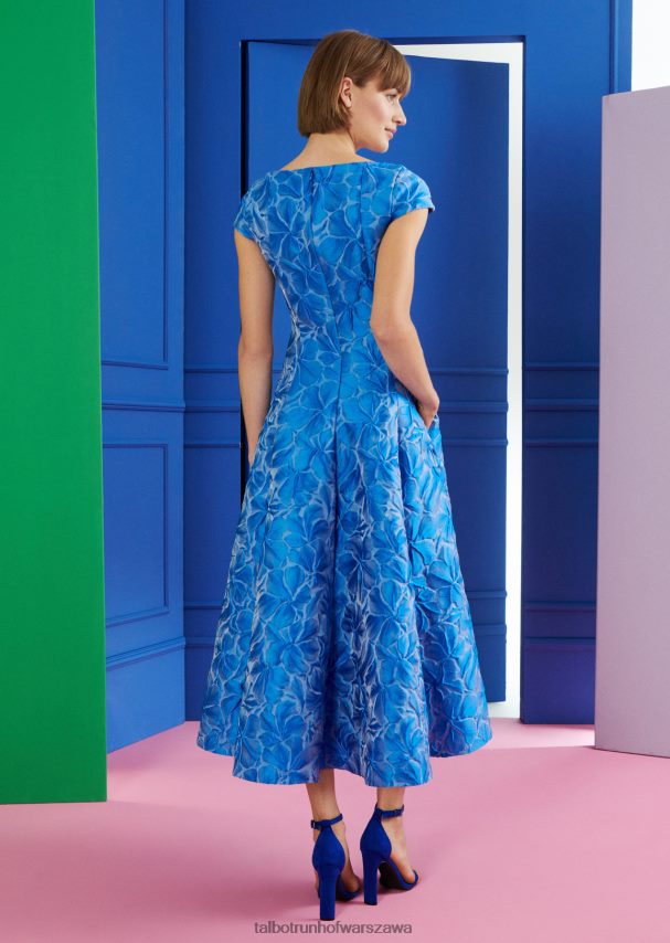 Talbot Runhof odzież Królewski niebieski kobiety sukienka midi homey1 0RPB2J133