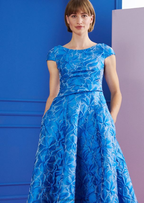 Talbot Runhof odzież Królewski niebieski kobiety sukienka midi homey1 0RPB2J133