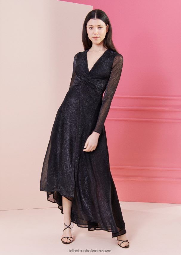 Talbot Runhof odzież czarny kobiety sukienka midi golambini1 0RPB2J146