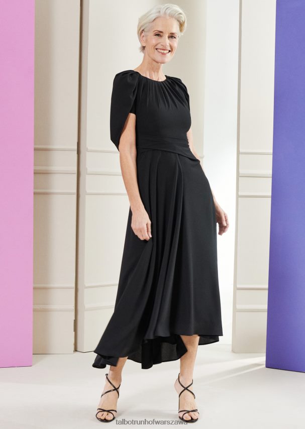 Talbot Runhof odzież czarny kobiety sukienka midi gosha1 0RPB2J145