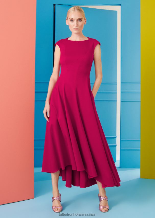 Talbot Runhof odzież herbaciany róż kobiety sukienka midi holanda1 0RPB2J124