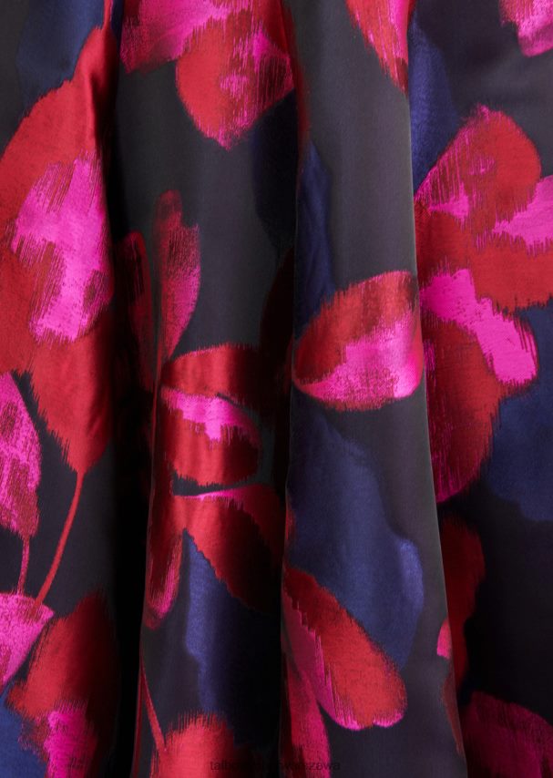 Talbot Runhof odzież królewski granat kobiety sukienka midi kobold1 0RPB2J113