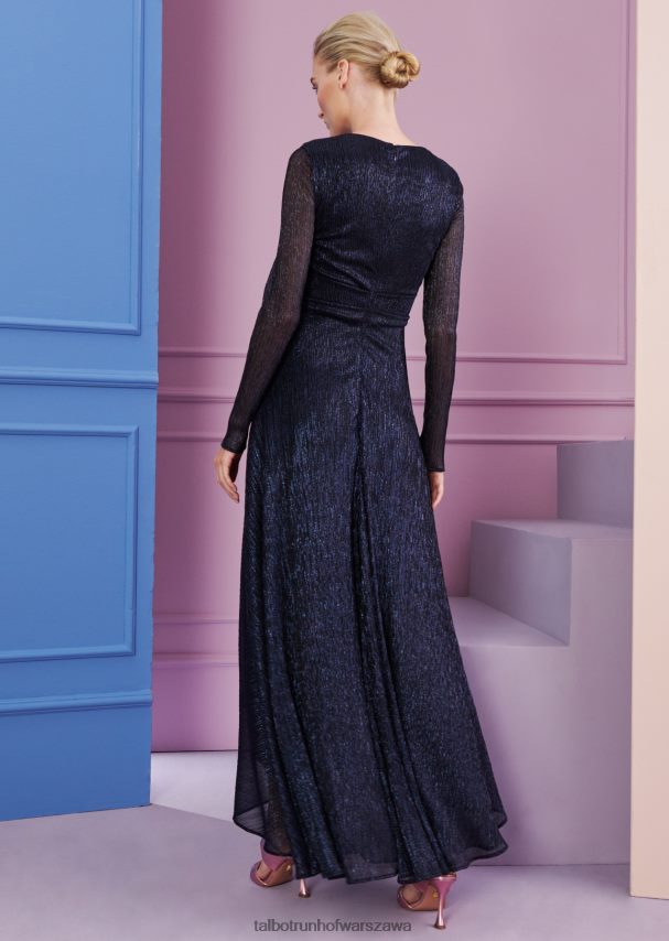 Talbot Runhof odzież marynarski błękit kobiety sukienka midi golambini15 0RPB2J116