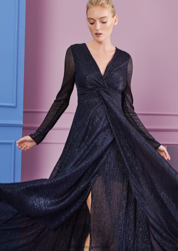 Talbot Runhof odzież marynarski błękit kobiety sukienka midi golambini15 0RPB2J116