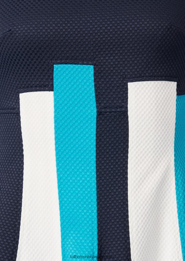 Talbot Runhof odzież mix kolorów błękitu Armada/turkusu zatokowego kobiety sukienka midi foobar2 0RPB2J126