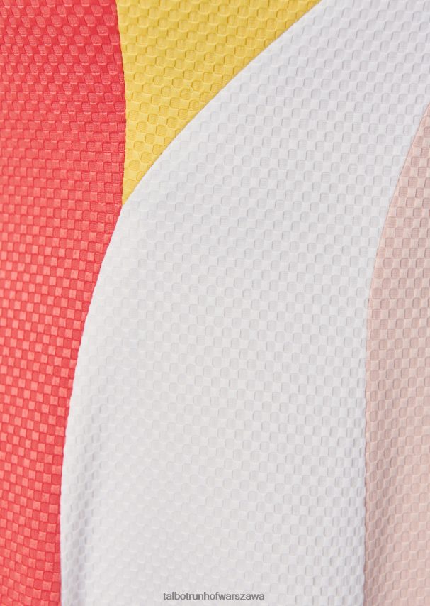 Talbot Runhof odzież mix kolorów granat pomarańczowy kobiety sukienka midi holanda2 0RPB2J120