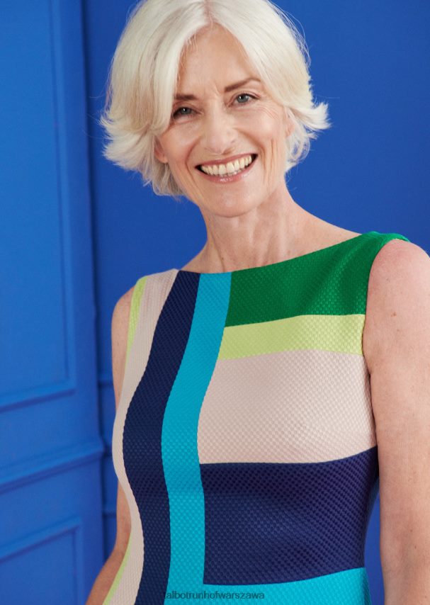 Talbot Runhof odzież mix kolorów szmaragdowo-zielony kobiety sukienka midi hogo1 0RPB2J134