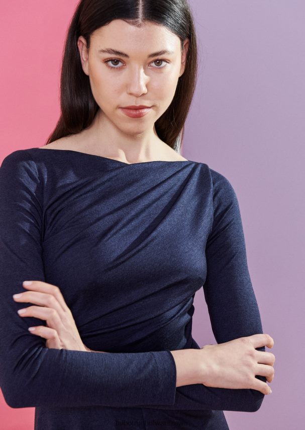 Talbot Runhof odzież niebieska północ kobiety sukienka midi ross27 0RPB2J140